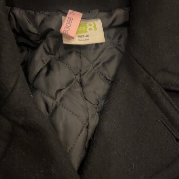 Kids Black Peacoat - Picture 2 of 2
